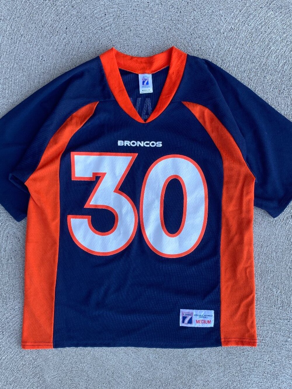 Vintage Denver Broncos Terrell Davis #30 Logo 7 men's football jersey